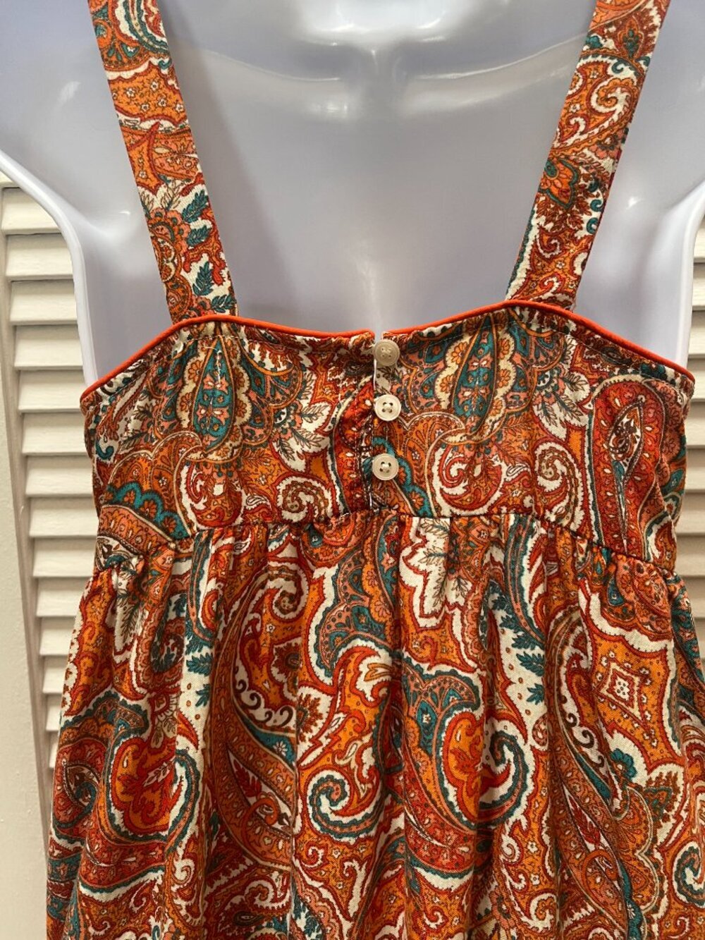 Band of the Free Boho Paisley Tiered Midi Dress Small - Picture 4 of 7